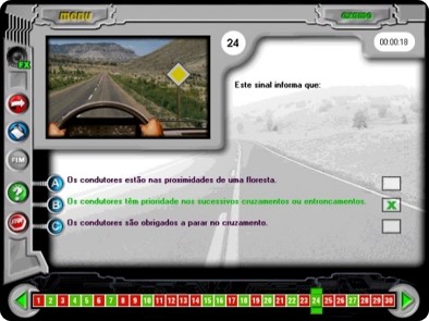 Ecrã Código da Estrada v3 (2001)